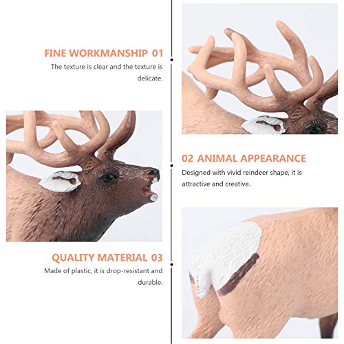 NUOBESTY Estatueta de rena de Natal ornamentos de mesa de veado artificial para festa de Natal, topo