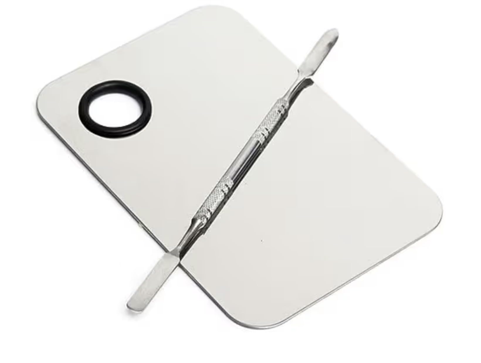 Professional Makeup Mixing Palette Kit, Stainless Steel, Includes Dual Dual-Ended Spatula, Perfect for Foundations, Creams & Pigments-image-16