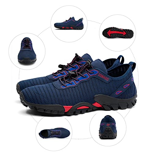 Image of SOBASO Water Shoes Women Men Quick Drying Swim Beach Aqua Shoes for Water Sport Diving Hiking Sailing Travel