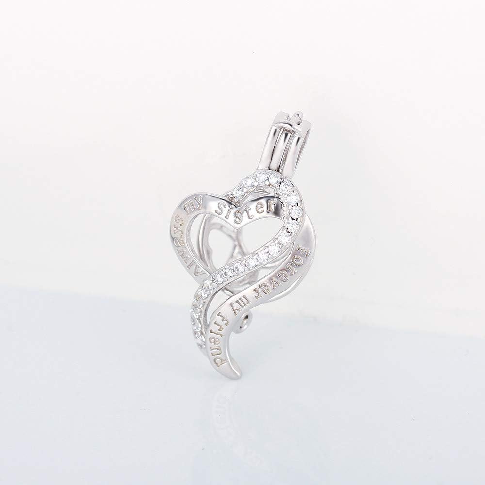 Cubic Twisted Cage Pendants for Pearl Jewelry Making Sterling Silver, Design Cage Pendants for Women