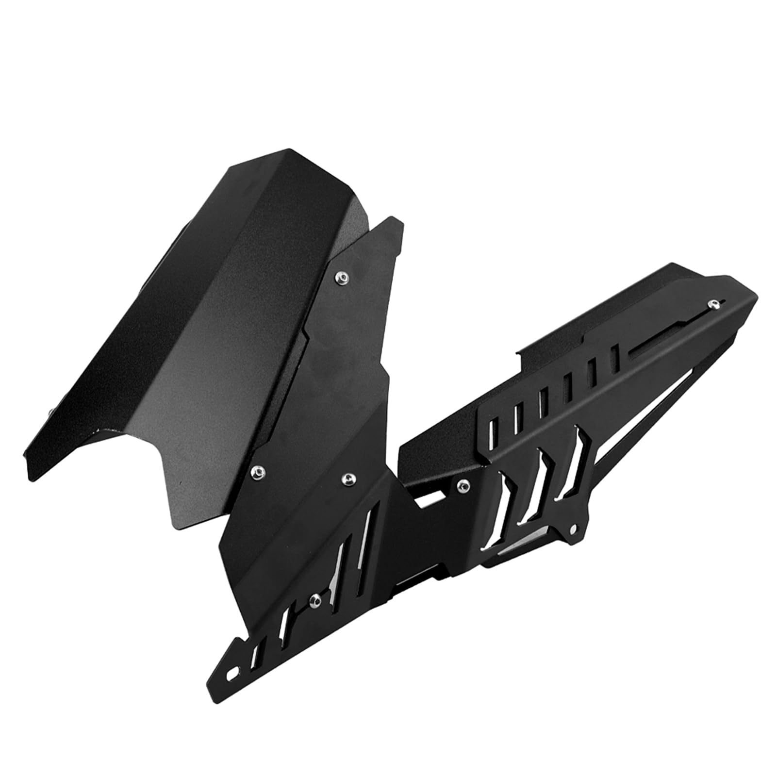 Akozon Zestaw Osłon Tylnego Błotnika Motocykla i Osłony łańcucha z Aluminium CNC do Yzf R3 R25 2013-2017, Mt03 2015-2017 - Czarne Wykończenie (BLACK)