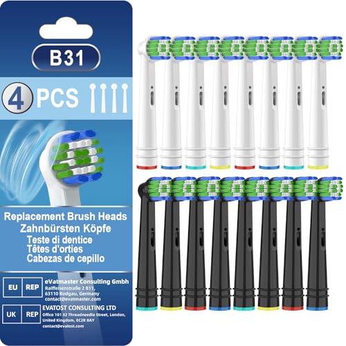 Brossettes Compatible avec Oral-B, CALLYSONIC Brossettes de Rechange Têtes Brosse à Dents Electrique Oral B Compatibles -Vitality Pro 3, Precision, Floss, Cross,...
