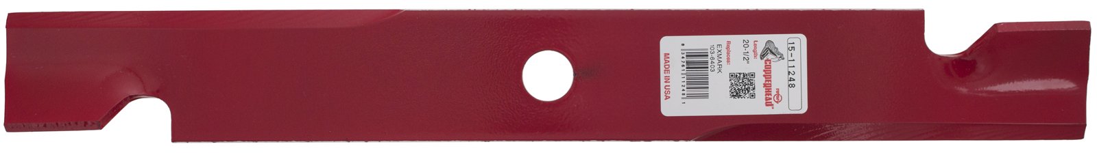 Rotary Cuchillas de cortacésped 11248 para Exmark 1036403(S) 1036393(S) 1036398 1036403(S) longitud 20-1/2 pulgadas, ancho 2-1/2 pulgadas, grosor 0.240 pulgadas, agujero central 15/16 pulgadas 60