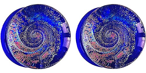 Bouchons évasés en verre Sparkle Galaxy 22mm pour lobes écartés