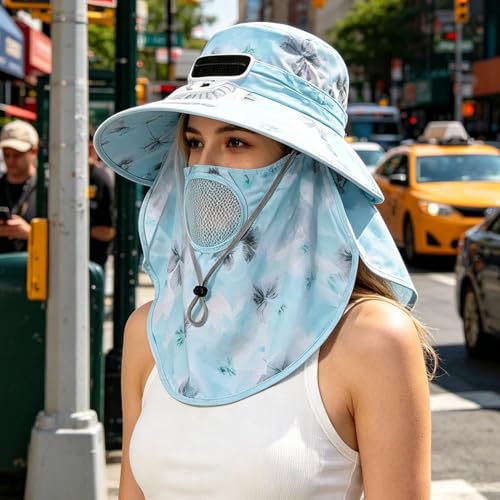 Chapeau de ventilateur solaire anti-transpiration pour plage