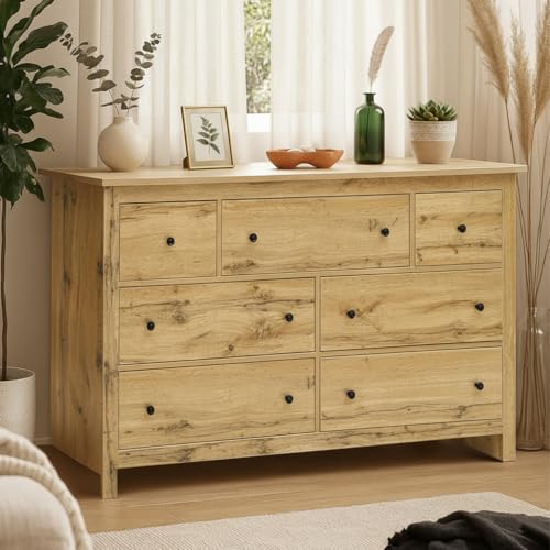 AilZylphera Cómoda de Madera con 7 cajones