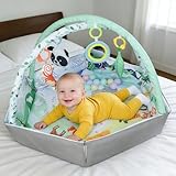 ✩♻️ [ Lavable en machine et antidérapant ] – Tapis de jeu bébé en polyester doux et respirant avec base antidérapante. Lavable en machine, facile à entretenir et toujours propre pour bébé.