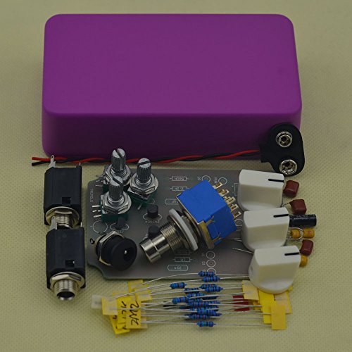TTONE DIY Analog Tremolo Guitar Effects Pedal Stompbox Pedals Kit Violet Enclosure Unfinished(NO HOLES)