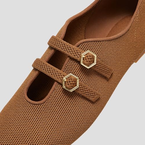 Image of VIVAIA Natalie Women's Mary Jane Flats with Twin Strap, Comfortable Round Toe Washable Ballet Flat Shoes, Soft Lightweight Breathable Dress Shoes for Daily Outfit