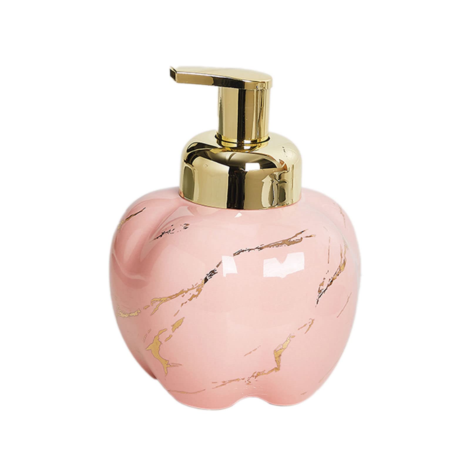 soap dispenser, Soap Dispenser,/Marble Ceramic Foaming, Foam With Gold Pump, Hand, For Barthroom Kitchen-pink-pumpkin