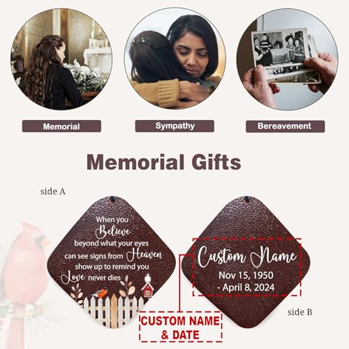 Image of ASTARIN Personalized Memorial Wind Chimes, Customized Wind Chime for Loss of Loved One /Mother /Father, Wind Chimes for Outside Garden Decoration, Sympathy Gifts for Women /Man