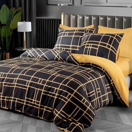 Pamposh Bettwäsche 155x220cm – Ultraweicher Mikrofaser-Bettbezug 155x220cm - Mit Kissenbezug – Bettwäsche Set Mit Reißverschluss – Leichtes & Atmungsaktives Bettbezug Set