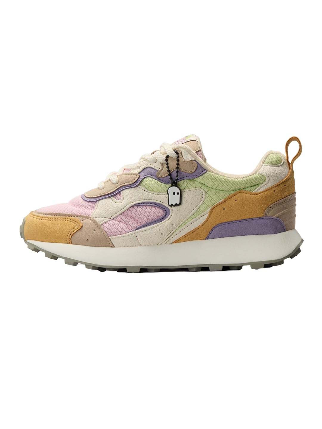 the souled store Trailz: Pastel Crest Women and Girls Low Top Sneakers | Light Pink, Green, Lavender & Mustard Retro Trainer with Microfiber Suede, Breathable Mesh & Cushioned Insole-picture-17