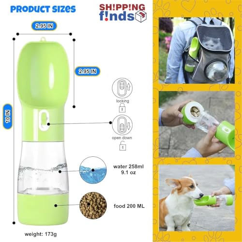 Image of Shipping f!nds - Pooper Scooper for Dogs with Bag Attachment - Portable Dog Poop Picker Upper for Walks - Lightweight, Handheld Pet Waste Scooper for Small and Large Dogs Green