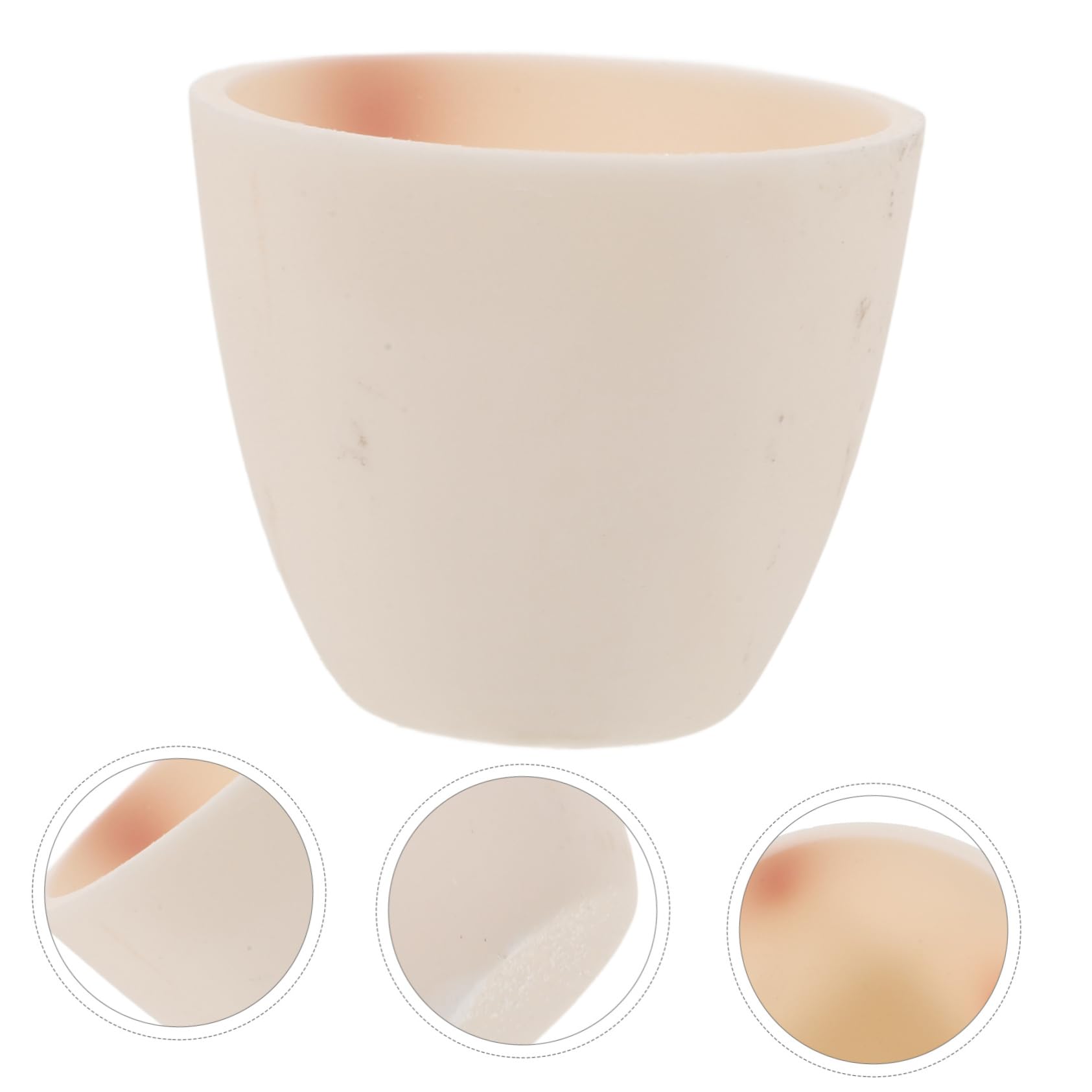 Gatuida 5pezzi Ciotola Ceramica Per Fusione Crogiolo Ossido Di Resistente Per Laboratorio e Analisi Metalli e Leghe Forma Curva Per Esperimenti Scientifici