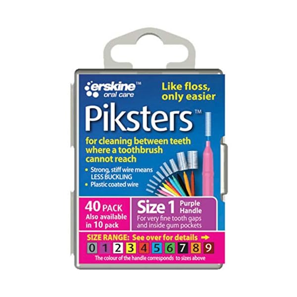 Piksters Interdental Brushes, Size 1 40 ea by Erskine Dental Away