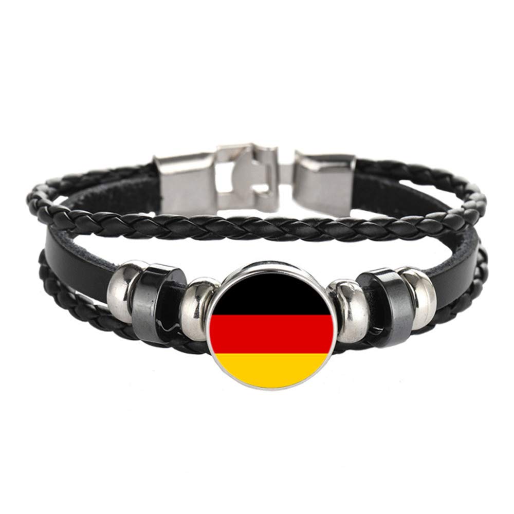 National Flag Style Bracelet Creative Germany Travel Souvenir Gift Personalized Woven Bracelet Accessories For Men and Women