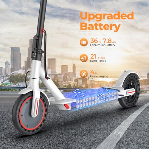 Image of MAXSHOT Electric Scooter for Adults, 8.5 /10 /14 inch Tires, 19 /22Mph, 350W /500W Motor, 21-28 Miles Range, Folding E-Scooter with Dual Suspension,APP Contro