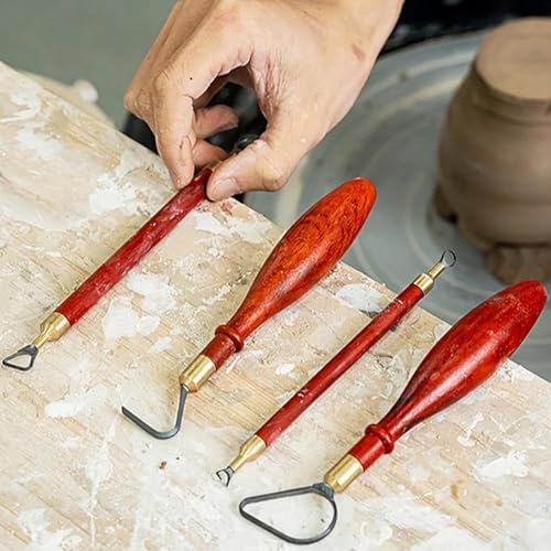 Herramientas de corte de cerámica, cabezal de corte de acero de tungsteno de doble extremo para esculpir y modelar arcilla, herramienta esencial para artistas y artesanos