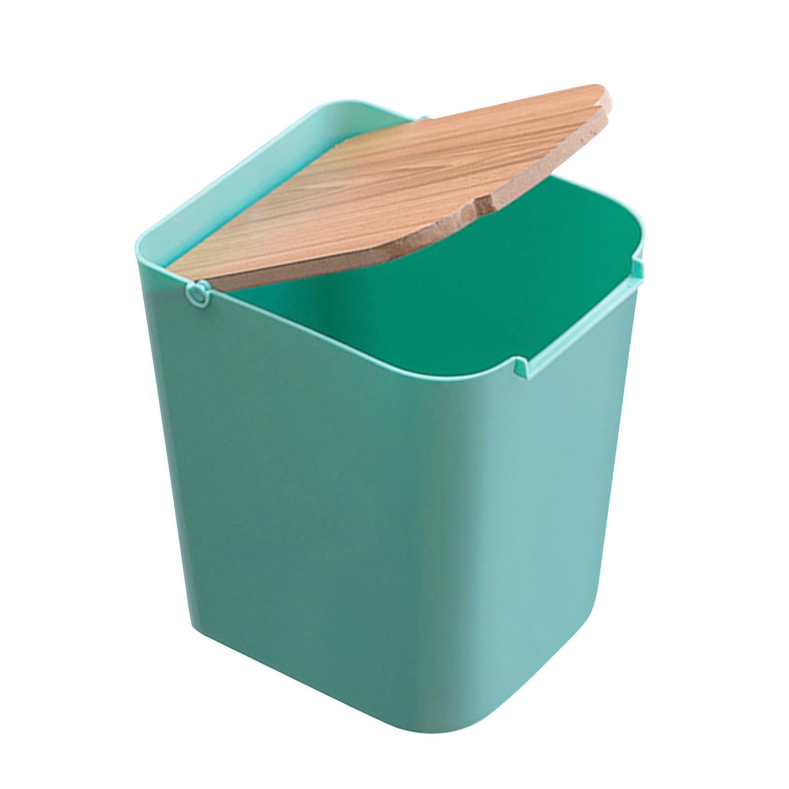 EKO Fandy Mini-Mülleimer Mit Schwingdeckel - 2,2 Liter Grauer Tisch-Mülleimer Für Bad, Büro & Wohnen