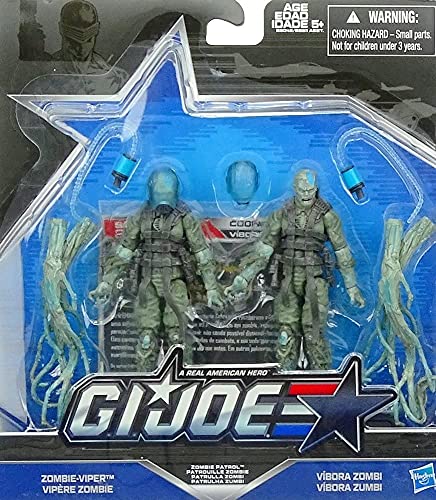G.i. Joe, 50Th Anniversary, Zombie Patrol Action Figure Set (Zombie-Viper Vs Vibora Zombie), 3.75 Inches #TOP25