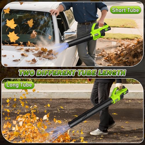 RYAHT Leaf Blower Cordless, Leaf Blower with Battery and Charger
