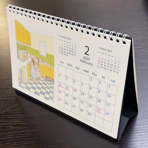 ♪　2024デスクカレンダー かわいみな「素敵な毎日」卓上タイプ Amazon | 2024年 デスクカレンダー かわいみな「素敵な毎日」卓上