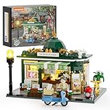 Lumibricks Stadtleben Kiosk Beleuchtung Klemmbausteine Haus, Schreibtisch Deko, Retro Modular Building Stadtleben Set, Geschenk für Erwachsene und Jugendliche
