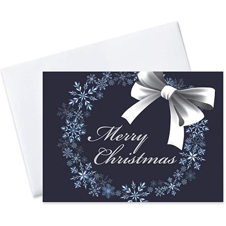 Holiday Greeting Cards - H1506. Greeting Cards With An Image Of A Bright, Twinkling Christmas Tree. Box Set Has 25 Greeting Cards And 26 White With Gold Foil Lined Envelopes.: Greeting Cards