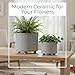 Home Decor Flower Pots and Planters – Elegant Indoor and Outdoor Plant Stands with Textured Design – Modern Pots for Plants for Patio Decor, Garden Decor, and Room Decor Set of 2 – 11