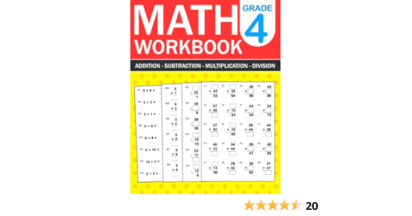 Math Workbook Grade 4: Math Practice Workbook For Grade 4 with  Addition,Subtraction,multiplication and division Exercises | 4th grade math  workbook | ...