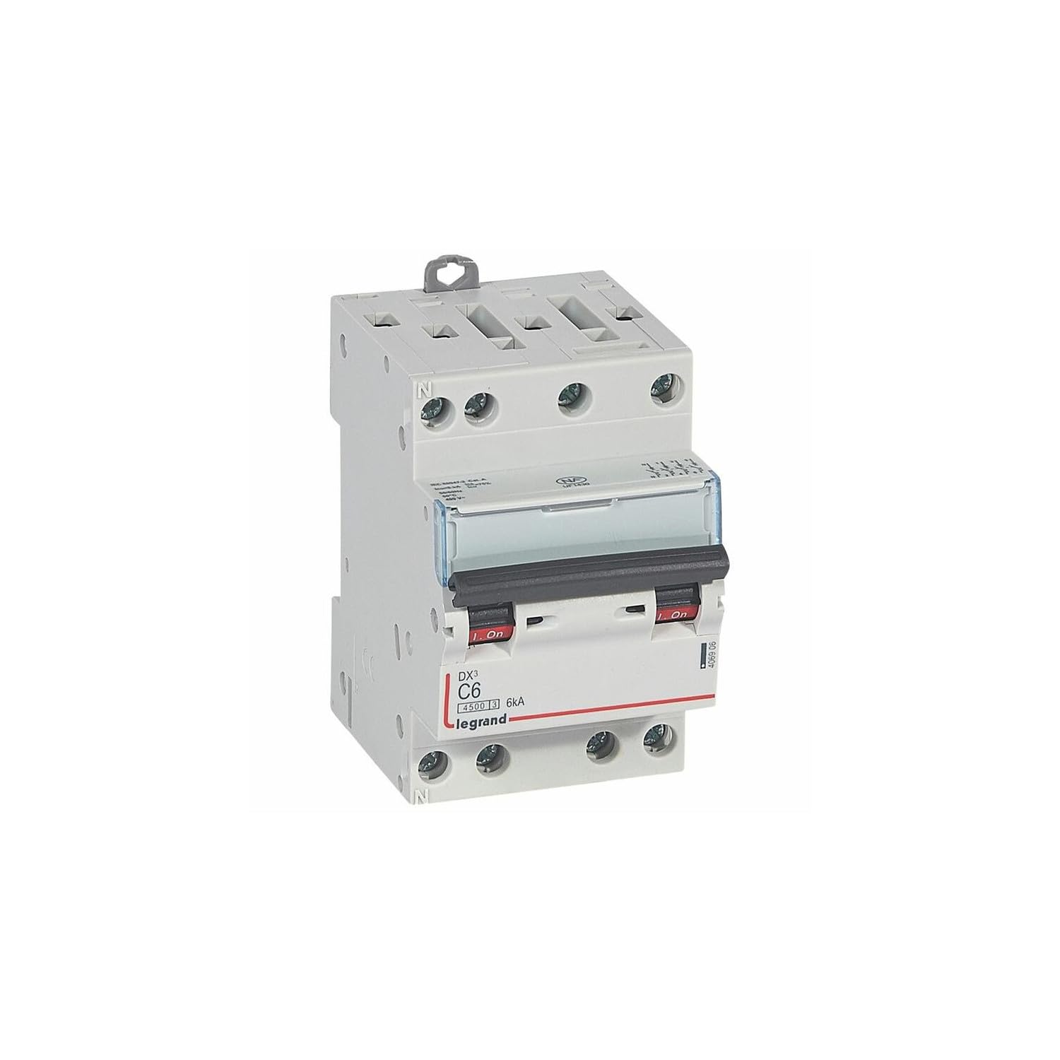 406906 Disjoncteur Tétrapolaire 6a - 4p Courbe C - 4,​5/​6ka - à Vis - Legrand Dx3
