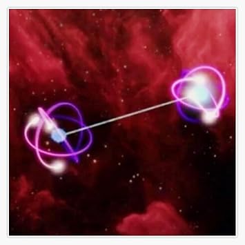 Magnet Quantum Entanglement Magnetic Bumper Sticker 5"