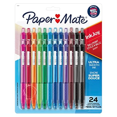 Paper Mate InkJoy 300RT Retractable Ballpoint Pens, Medium Point, 10 Ink Colors, 24 Pack (1951398) Cover