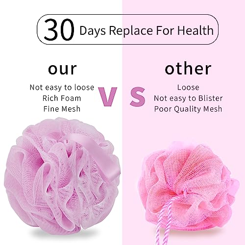Farmoga SHOWER BALL-4P-50G-002 Bath Loofah Sponge Body Scrubber Shower Sponge Exfoliating Mesh Pouf Shower Ball Bath Sponges thumb #2