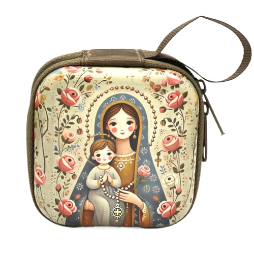 de almacenamiento para joyas, compartimentos ajustables, 7 cm, estuche de joyería Jravel, para accesorios de viaje, práctica asa de transporte, para guardar accesorios de forma segura