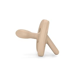 Color Essence SX PRO Silicone Baby Pacifier 1Pk, Made with 100% Soft Silicone, Baby Essentials Perfect for Breastfeeding Babies, Designed in Spain, 6-18 Mths, Irish Cream