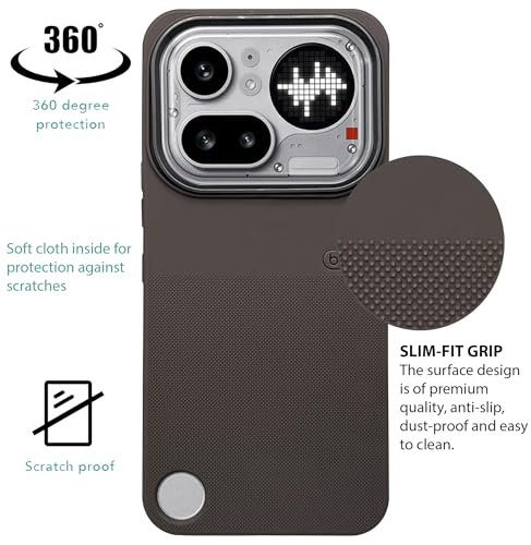 Image of NIUKIN Rugged Soft Back Case for Nothing Phone 4a Pro 5G | Shockproof Scatrchproof Cover (Desert Titanium (Design 02))