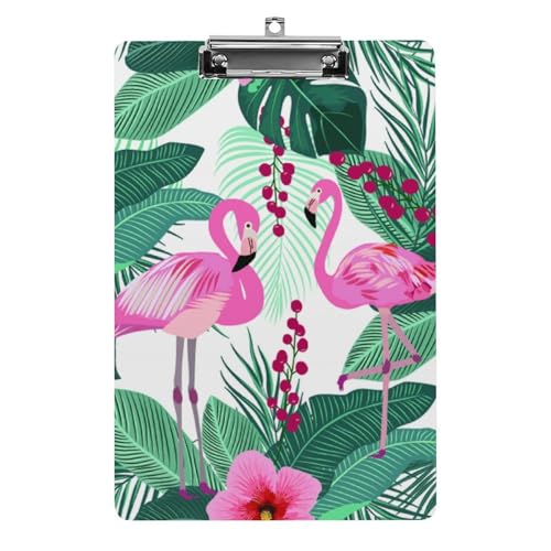 Presse-papiers avec pince A4 flamant rose fini les feuilles perdues