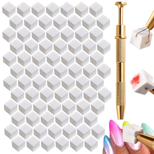 FSpronail 150pcs Nail Sponges for Ombre Mini Sponges for Nail