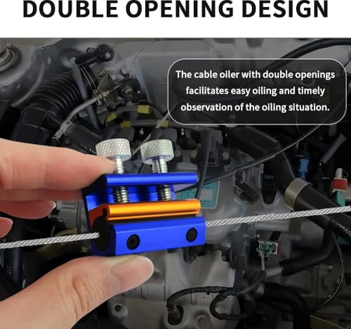 Image of Double-Headed Motorcycle Cable Luber Tool for Brake Cable Lubrication,Cable Lube Dispenser Motorcycle Tools for Motorcycles Bicycle Scooter,Universal Motorcycle Tools Cable Lube (Sky Blue)