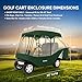 Rosefray Golf Cart Enclosure,2+2 Golf Cart Drivable Enclosure Rain Cover Short Roof 58
