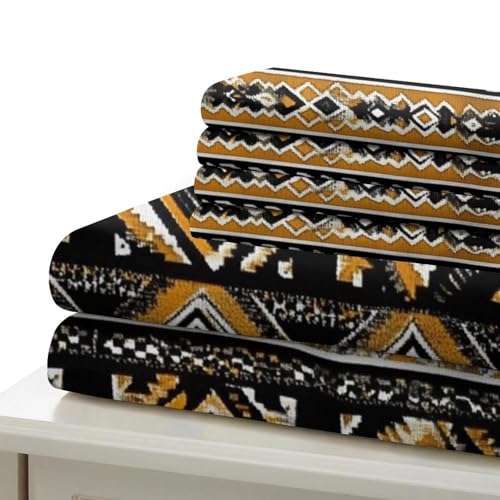 Housse de couette microfibre inaltérable et lavable facile parure ethnique 3D