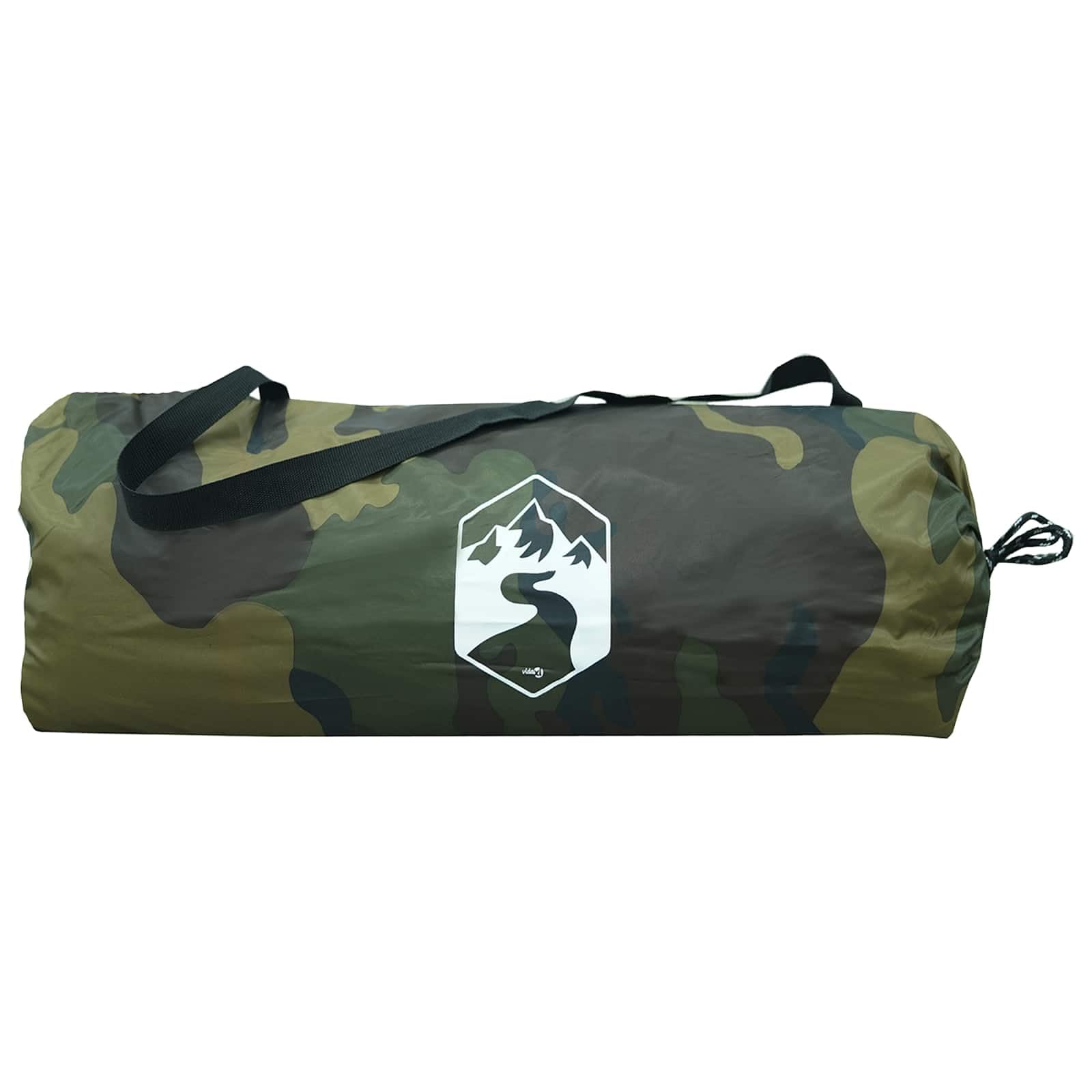 vidaXL Namiot turystyczny Camouflage dla 2 osób, nowoczesny, lekki namiot, przenośny stojak, kompaktowy materiał kempingowy, odporny na warunki atmosferyczne, łatwy montaż
