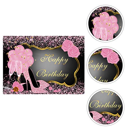 Lurrose 210X150cm Aniversário Pano de Fundo Fotografia Fundo Aniversário Das Mulheres Dos Saltos Alt