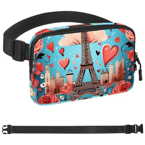 Riñonera cruzada de Pascua deportiva multicolor para correr y caminar de 23cm