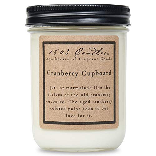 1803 Candles - 14 Oz. Jar Soy Candles - (Cranberry Cupboard) #TOP11