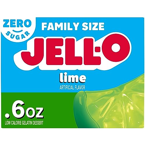 Jell-o Jalea americana de gelatina con sabor a lima sin azúcar más grande de 17 g