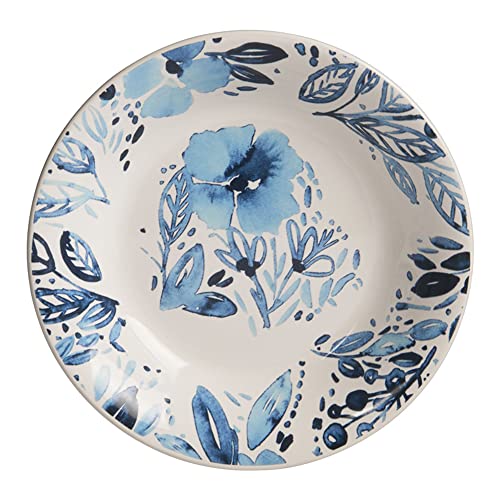 Trend'up - Assiette creuse Jardin bleu 20,5 cm (lot de 6)