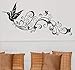 Stickers Muraux Grand Amovible Autocollant Mural Volant Chanceux Oiseau Phoenix Fleurs Vinyle Autocollant Pour La Décoration De La Maison Tv Canapé Décoration Murale